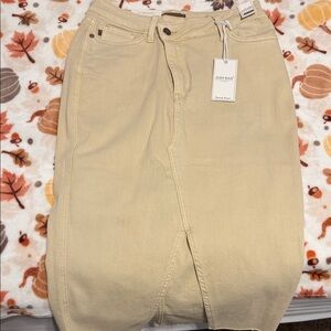 Judy Blue Light Tan Denim Skirt